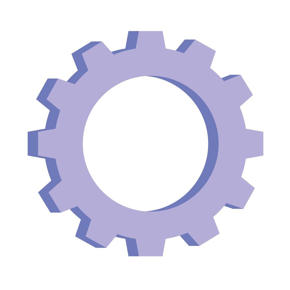 Isolated gear icon vector
