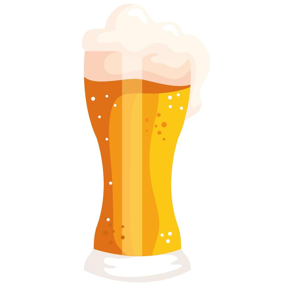 glass beer drink vector