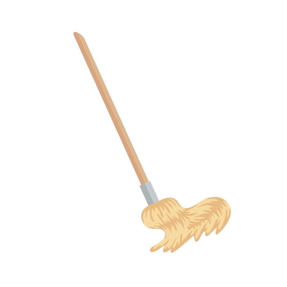 housekeeping mop utensil vector