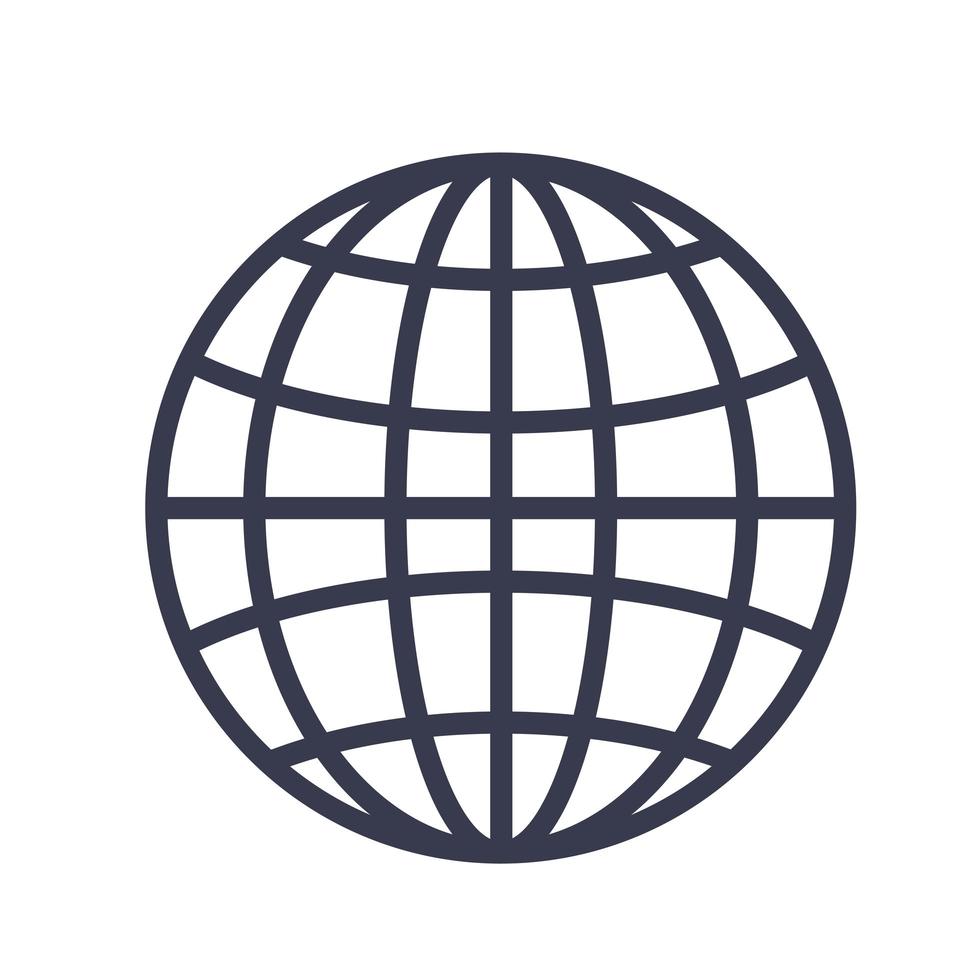 icono de esfera global vector