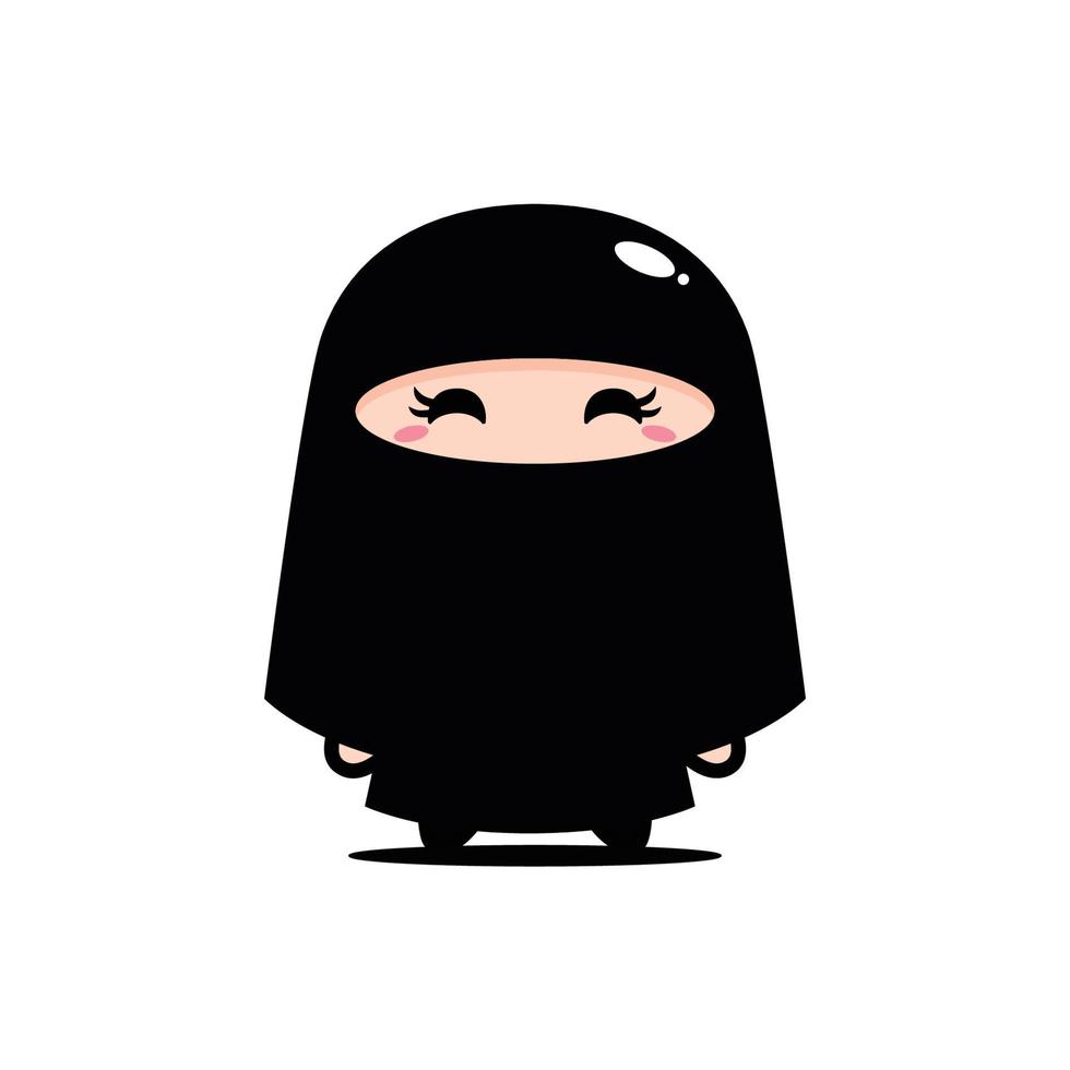 Cute Muslim character vector design