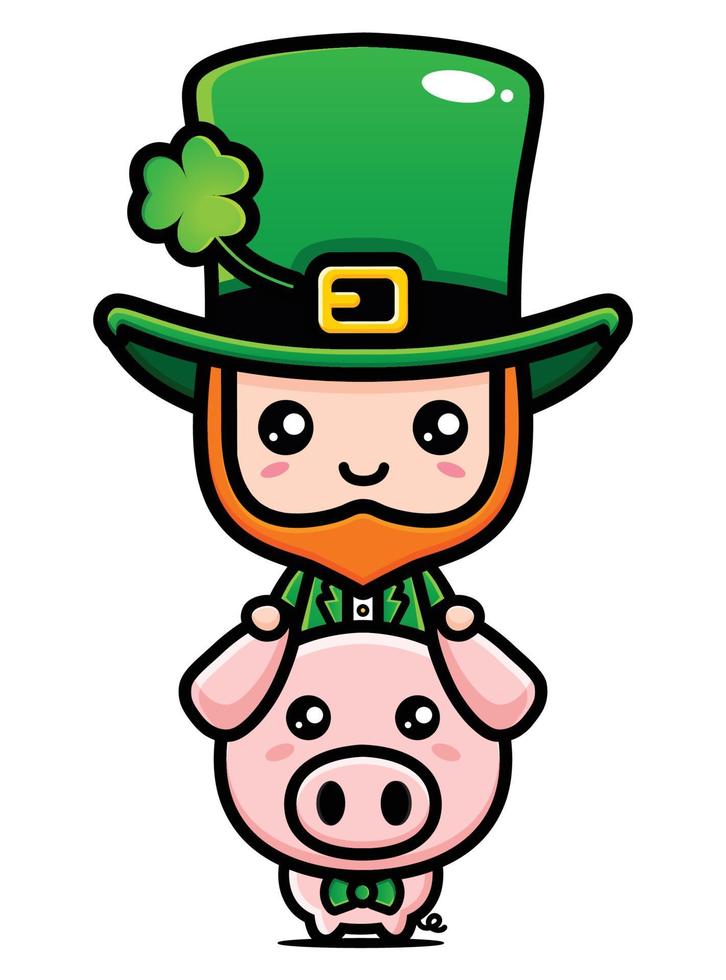 Saint patrick day cartoon character leprechaun vector