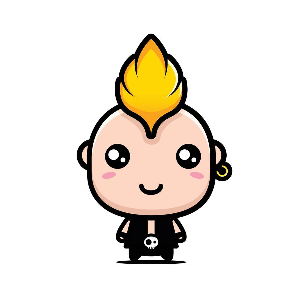 Cute punk character vector design