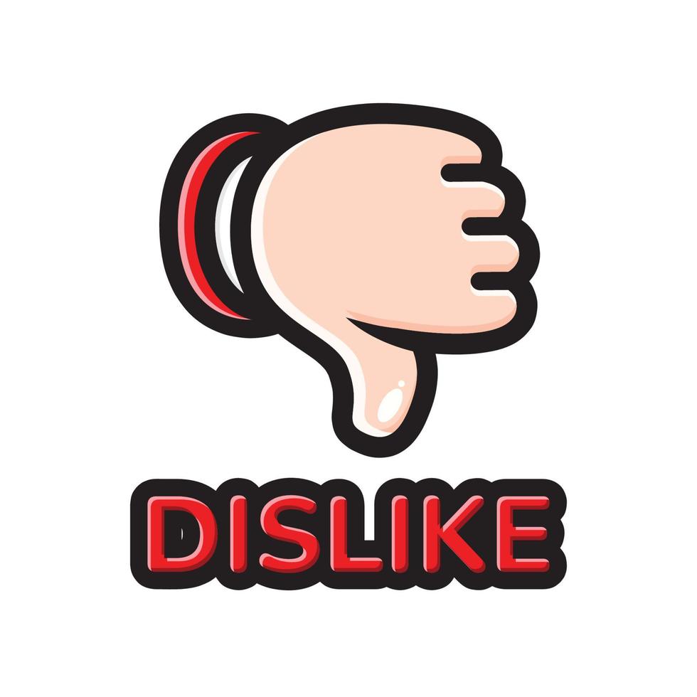 Dislike finger pose concept design vector