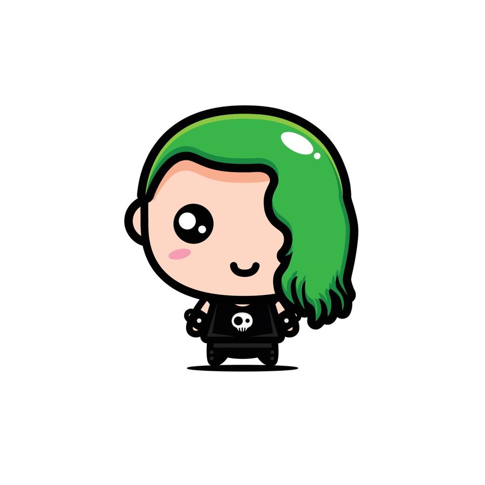 Cute punk character vector design