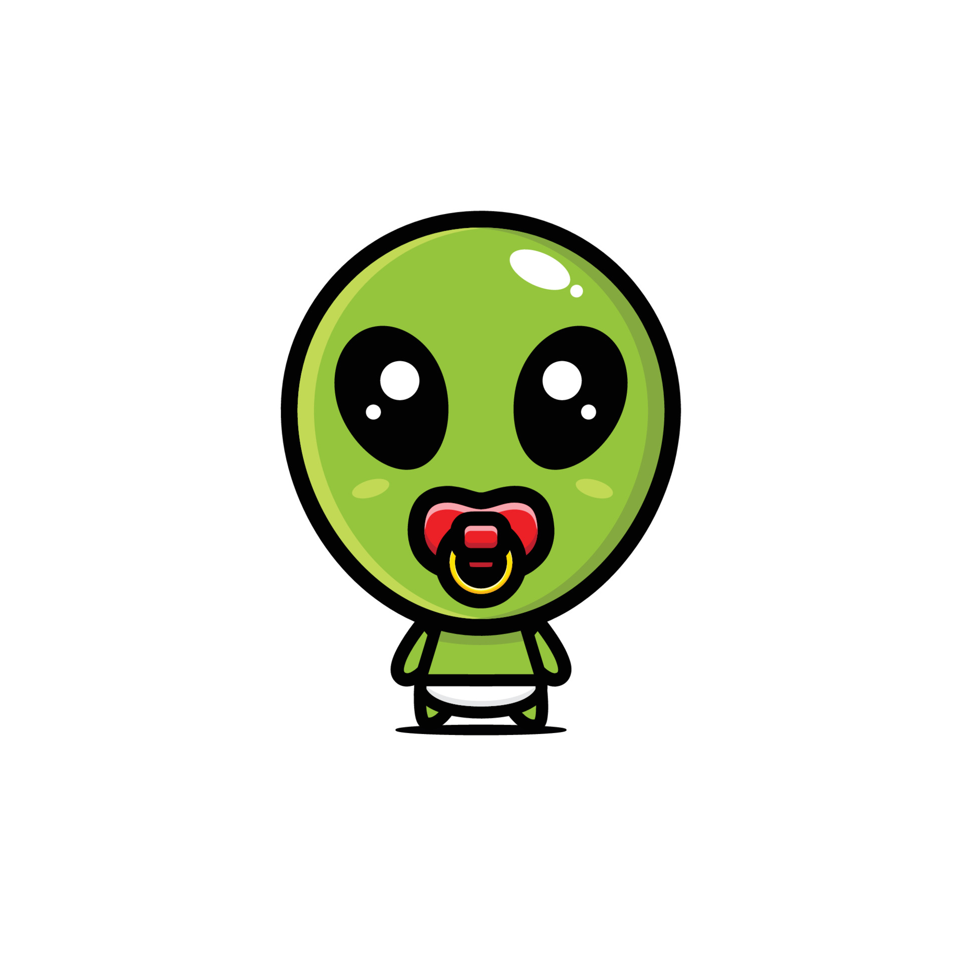 Cute blue alien mascot character cartoon vector icon illustration 2084151  Vector Art at Vecteezy