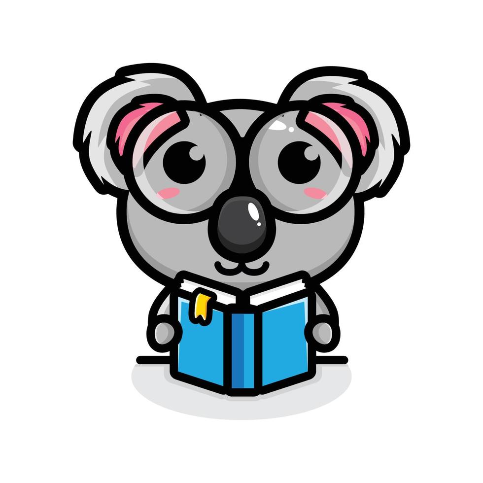 diseño de mascota de lindo personaje koala vector