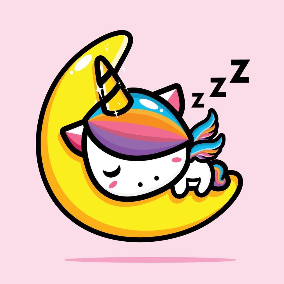 cute unicorn mascot vector design