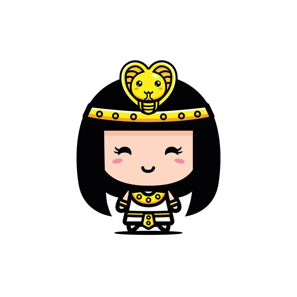 Cute Cleopatra's queen character vector design