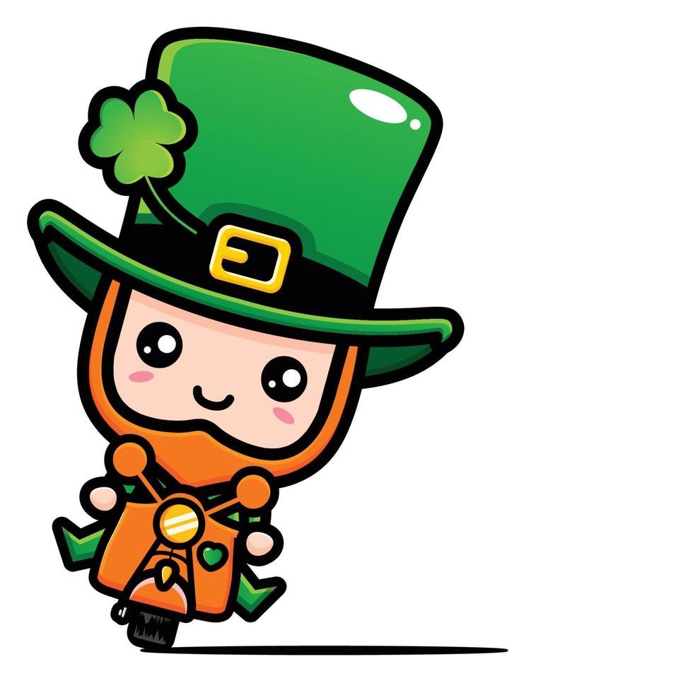 duende del personaje de dibujos animados del día de san patricio vector