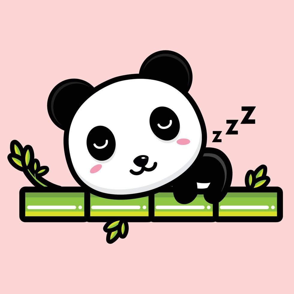 diseño lindo del vector de la mascota del panda