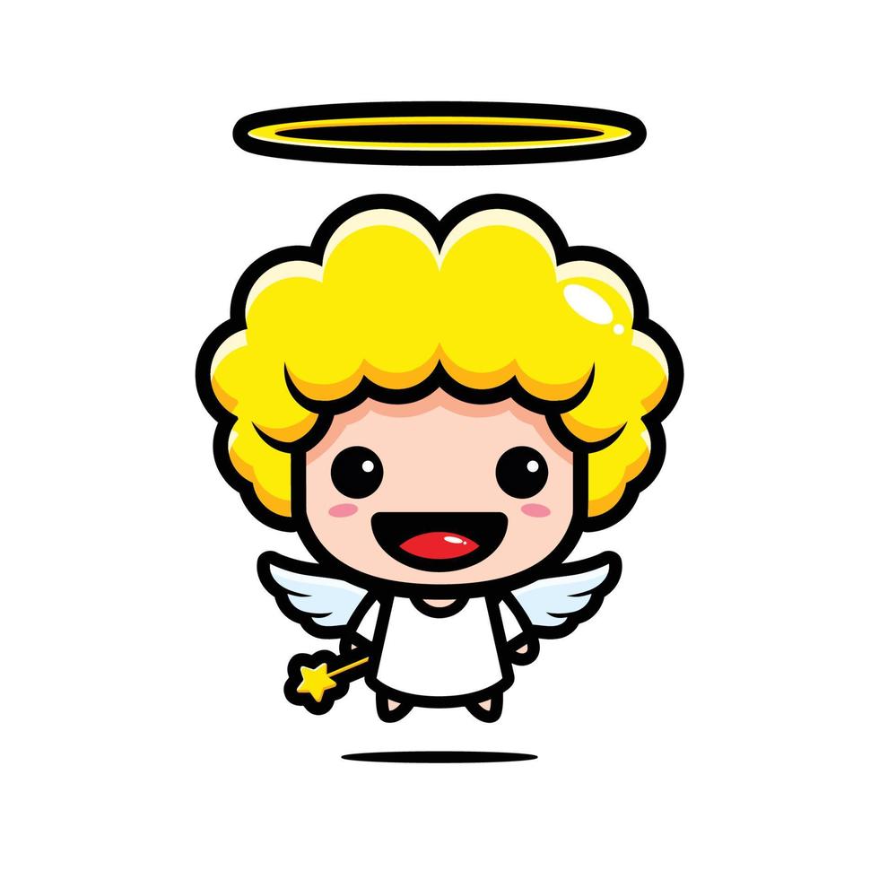 cute angel character vector design