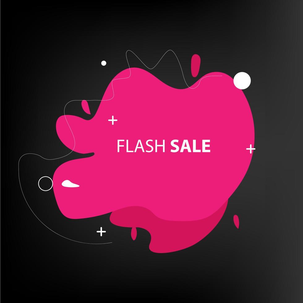 Liquid flash sale banner vector
