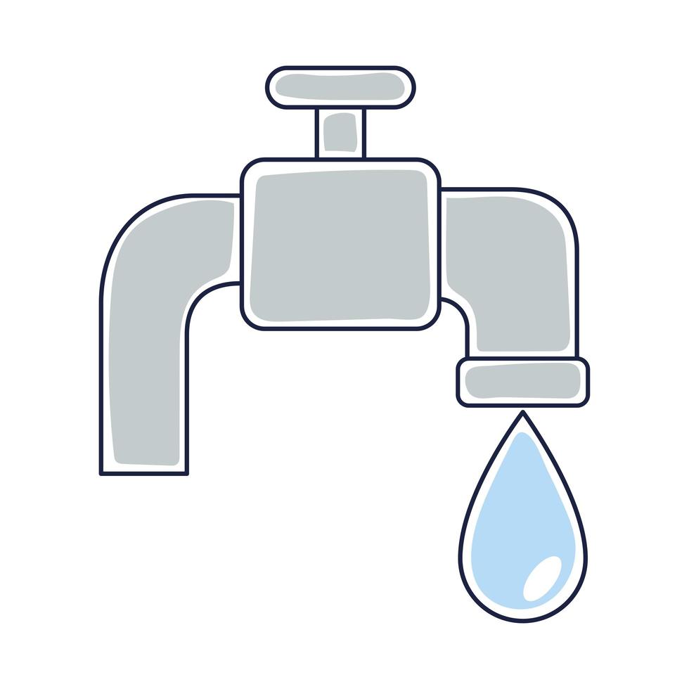 tap water faucet vector