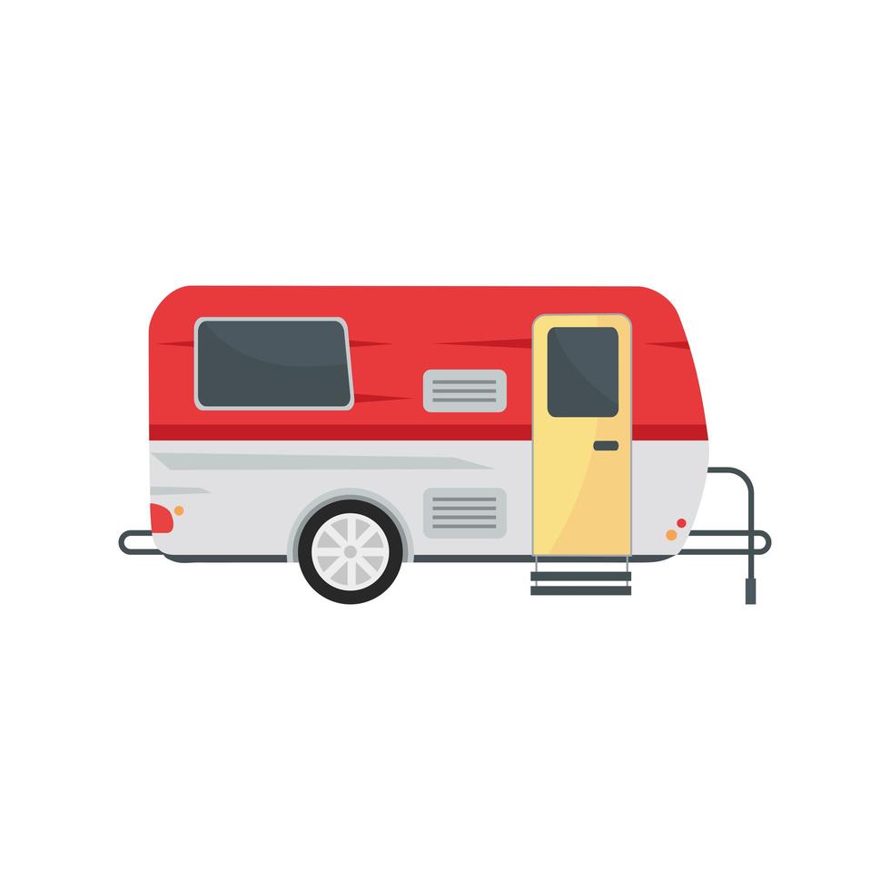 camping trailer design vector