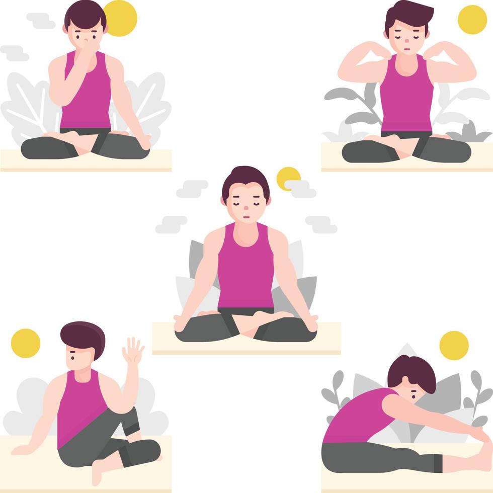 yoga poses avatar vector