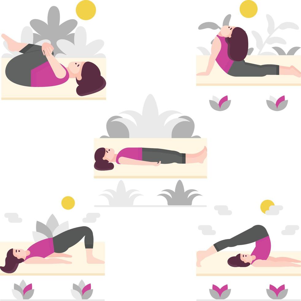 yoga poses avatar vector