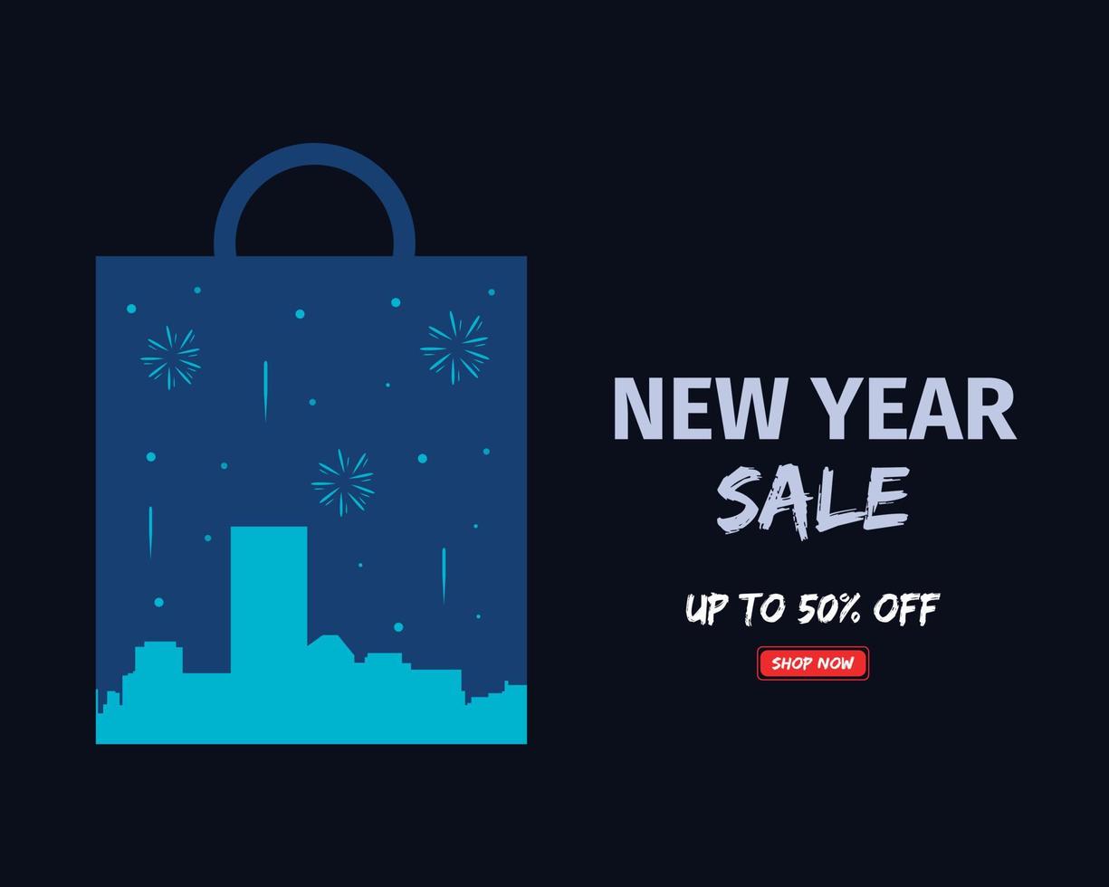 New Year Sale Template Vector