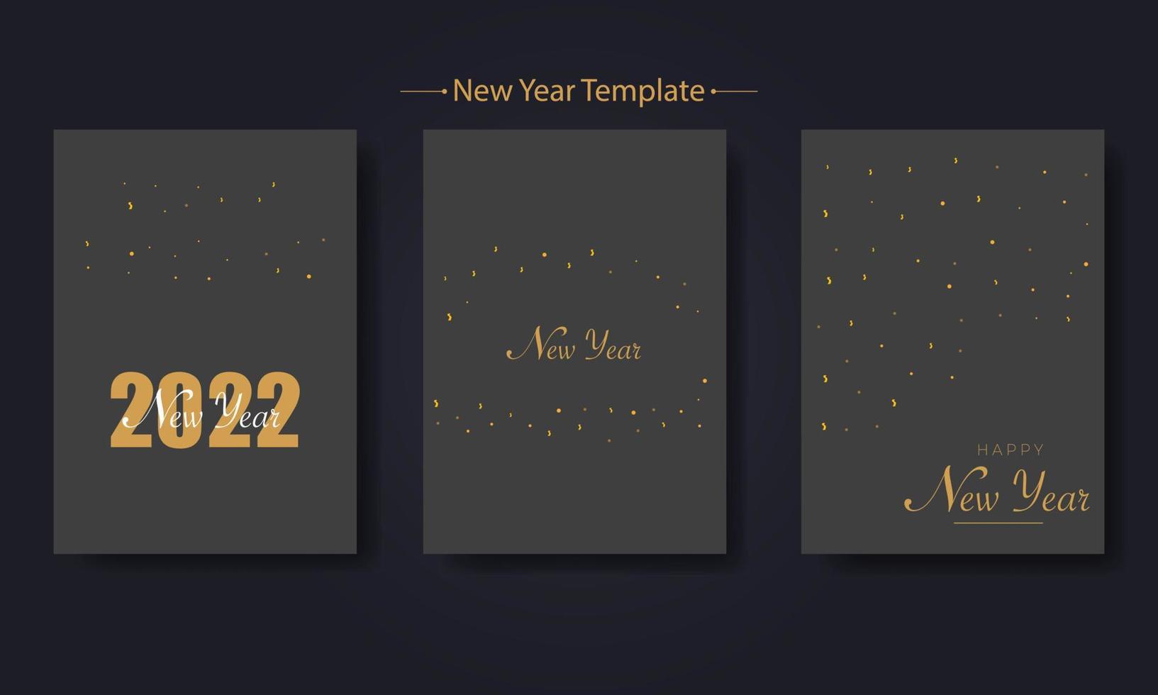 Happy New Year Poster Template Bundle vector