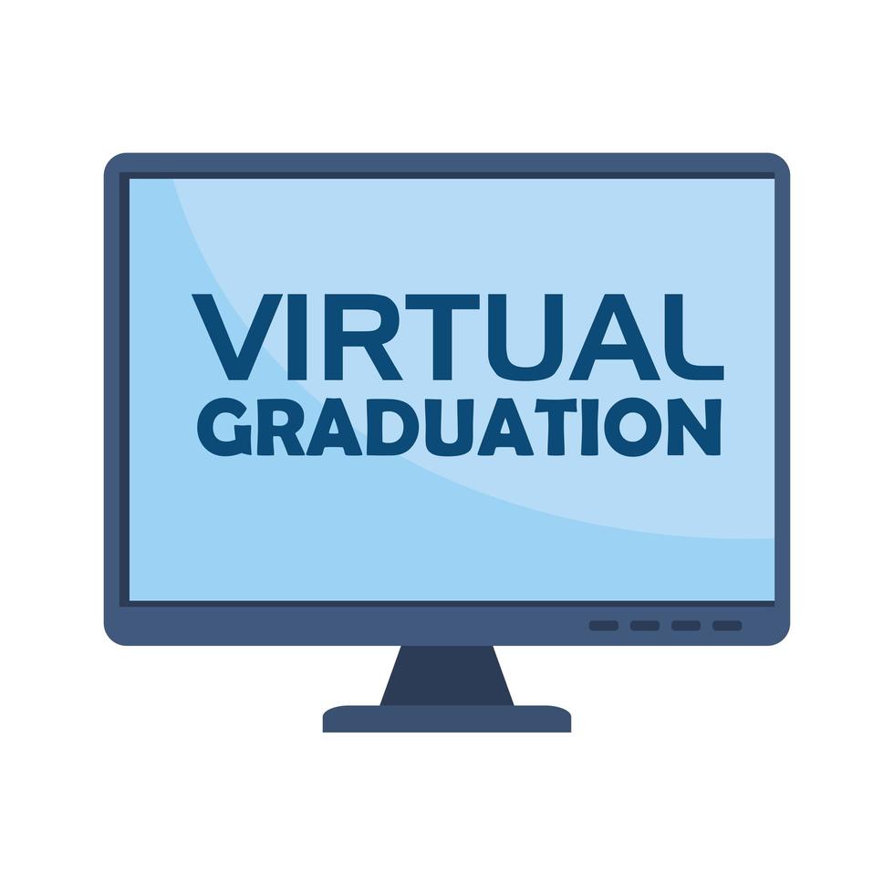 virtual graduation ceremony vector