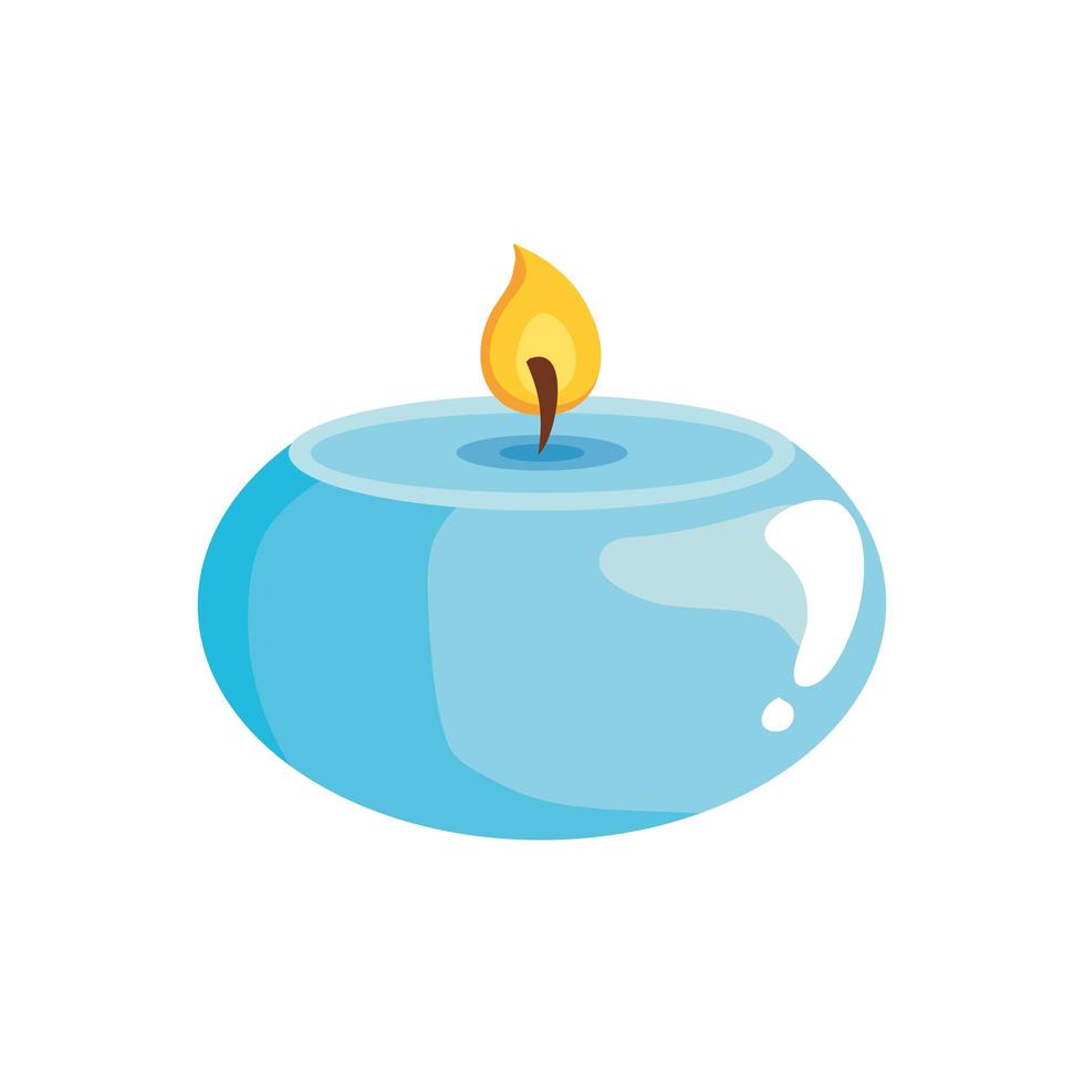 candle spa blue vector