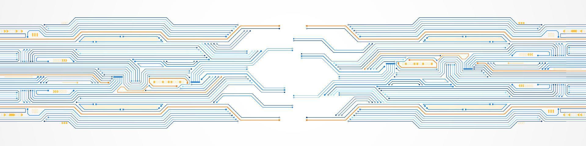 fondo de tecnología abstracta, patrón de placa de circuito, microchip, línea eléctrica vector