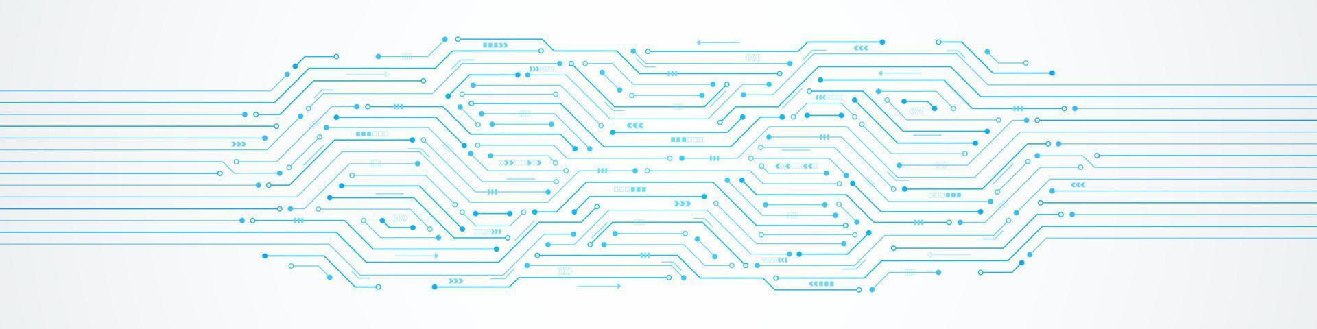 fondo de tecnología abstracta, patrón de placa de circuito, microchip, línea eléctrica vector