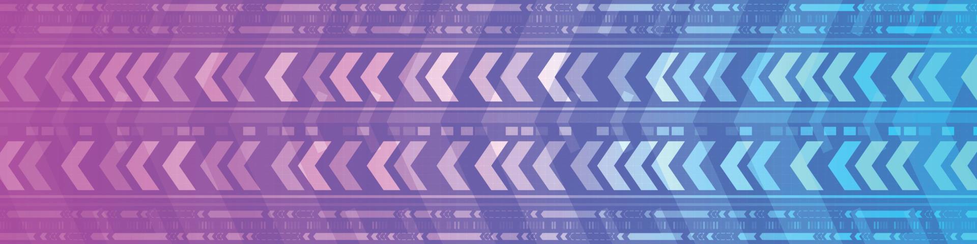 Abstract gradient blue and purple speed pattern digital background, technology arrow movement design vector