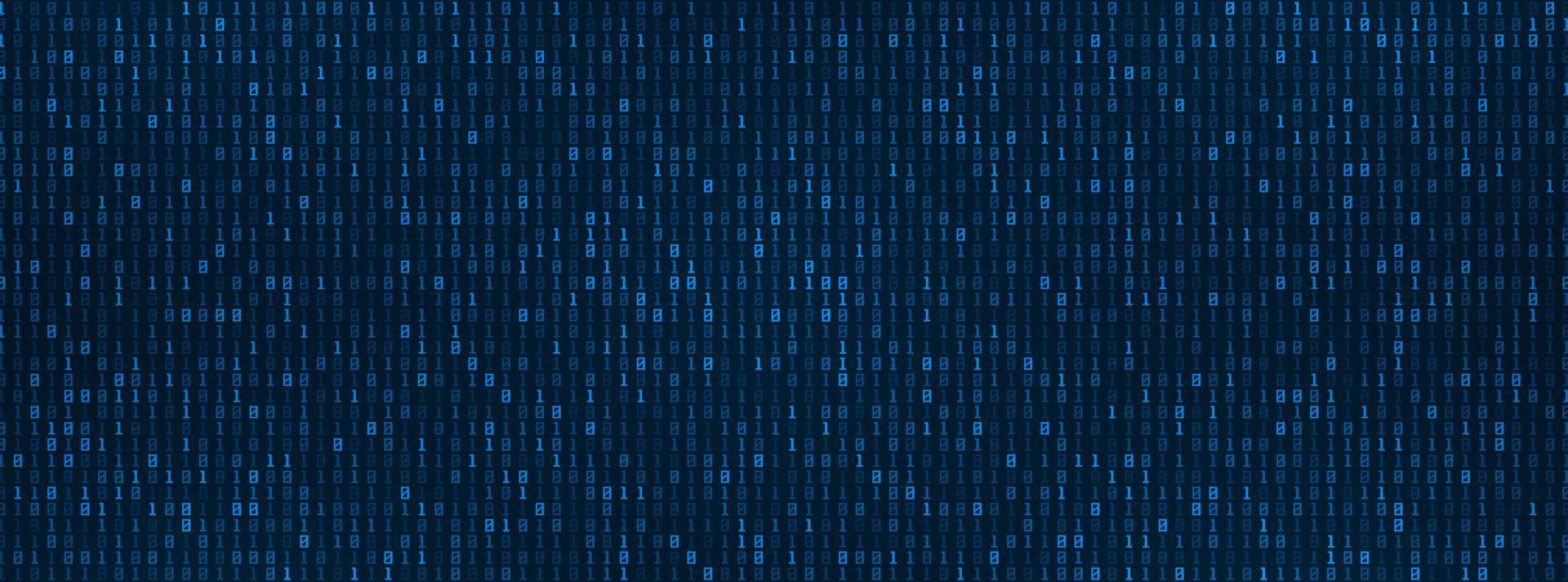Fondo de datos de código binario digital, números de computadora, concepto tecnológico vector