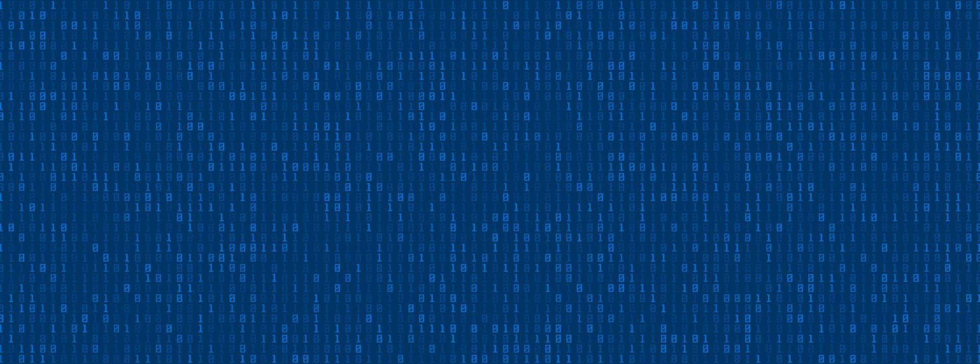 Digital binary code data background, computer numbers, technological concept vector