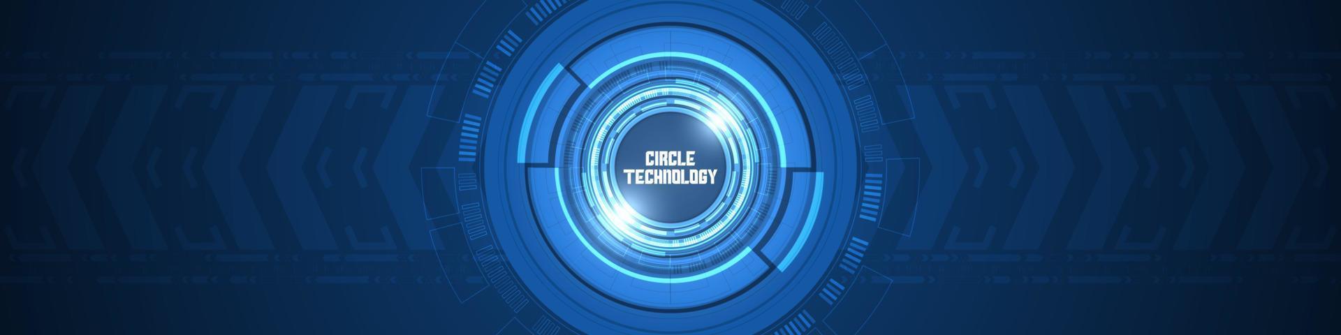 Abstract circle digital technology, arrow speed up background, smart lens, overlap layer, light effect, design concept, blank space vector
