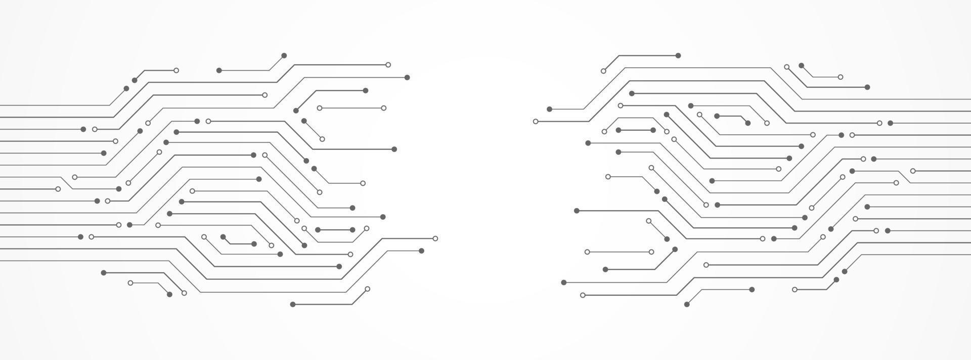 fondo de tecnología abstracta, patrón de placa de circuito, microchip, línea eléctrica vector