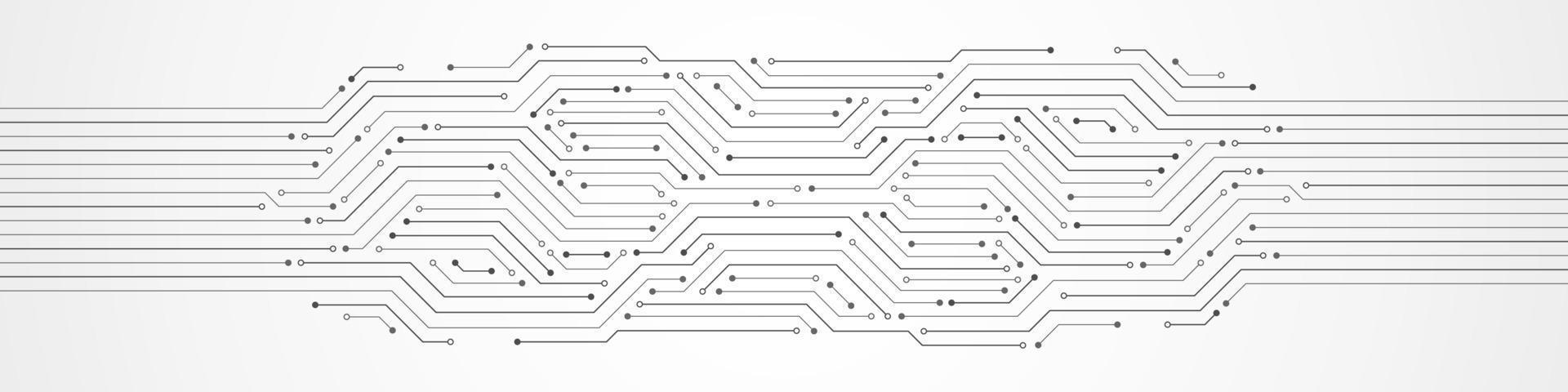 fondo de tecnología abstracta, patrón de placa de circuito, microchip, línea eléctrica vector