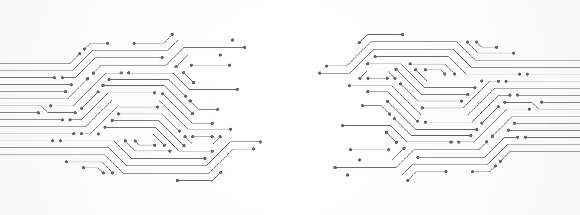 fondo de tecnología abstracta, patrón de placa de circuito, microchip, línea eléctrica vector