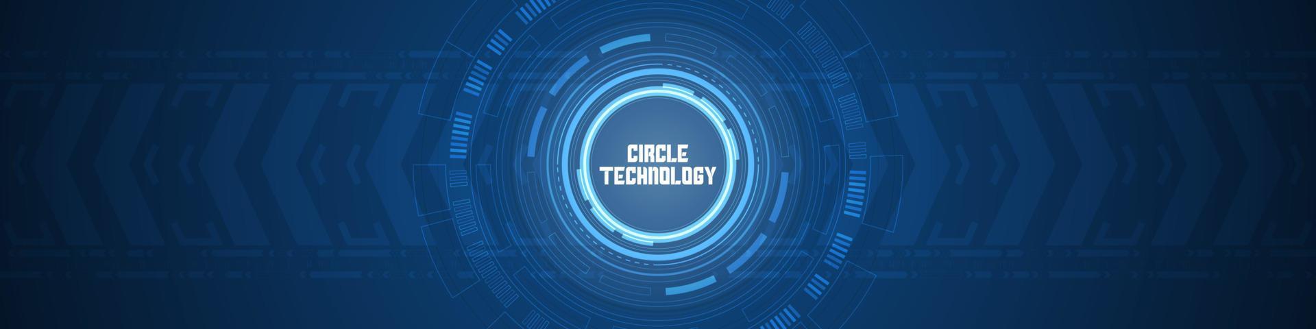 Abstract circle digital technology, arrow speed up background, smart lens, overlap layer, light effect, design concept, blank space vector
