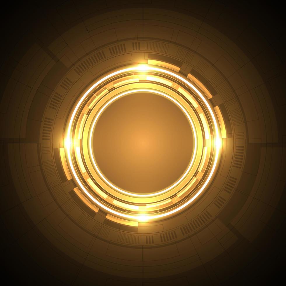 Abstract overlap circle digital background, smart lens technology with light effect, design concept vector