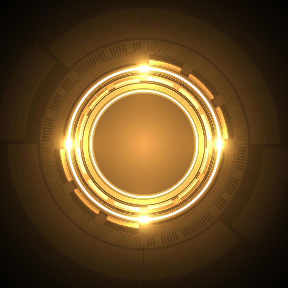 Abstract overlap circle digital background, smart lens technology with light effect, design concept vector