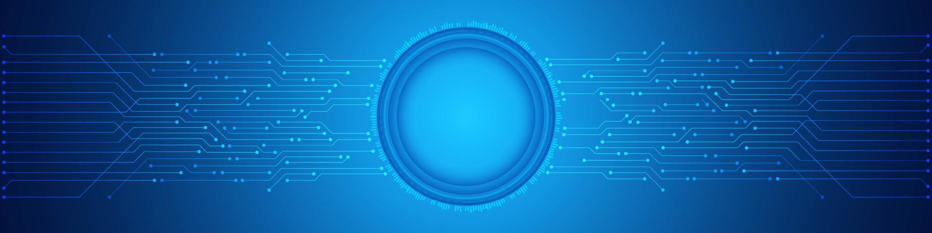 Abstract Digital Technology Background, white circle blank space on circuit board pattern vector