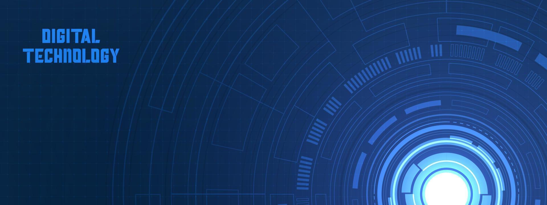 Abstract circle digital background, smart lens technology, overlap layer, light effect, design concept, blank space vector