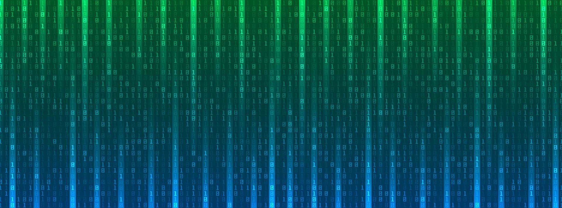 Digital binary code data background, computer numbers, technological concept vector