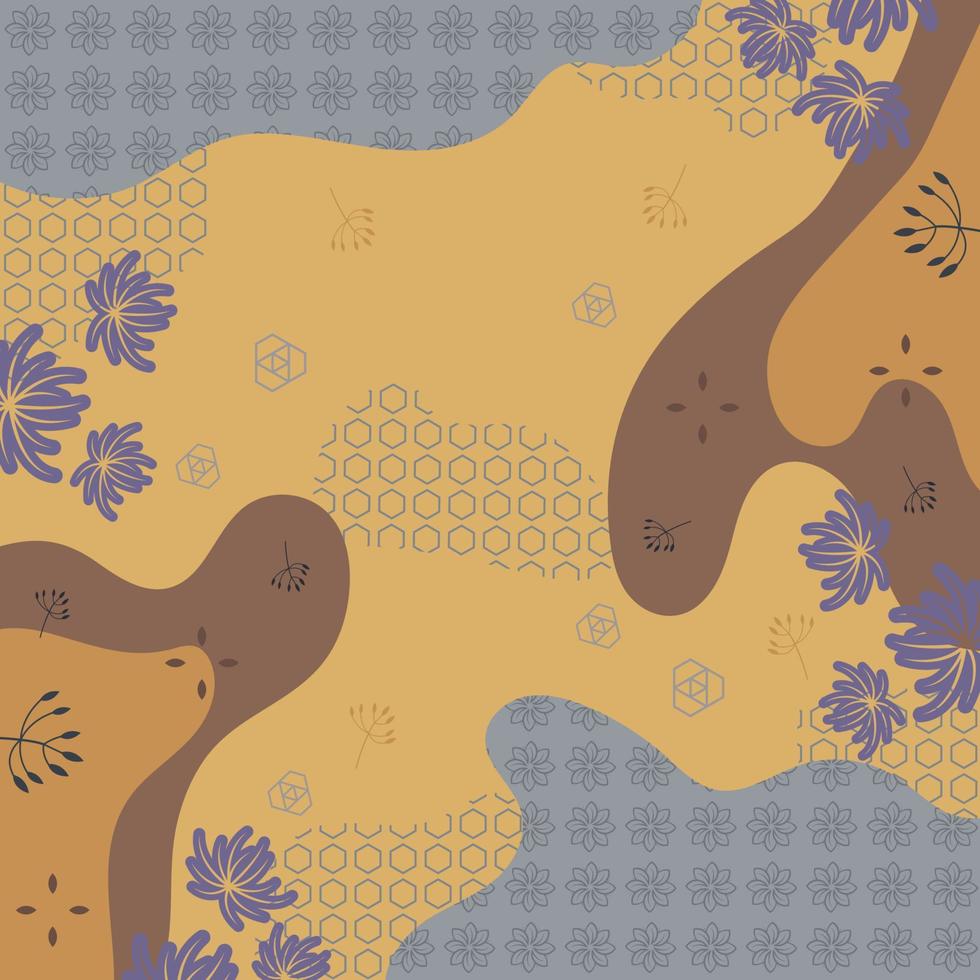 Pañuelo de seda con diseño de patrón abstracto con estilo floral. diseño útil para hijab, pañuelo, bandana, tela, moda, chal, papel tapiz, funda de cama, etc. vector