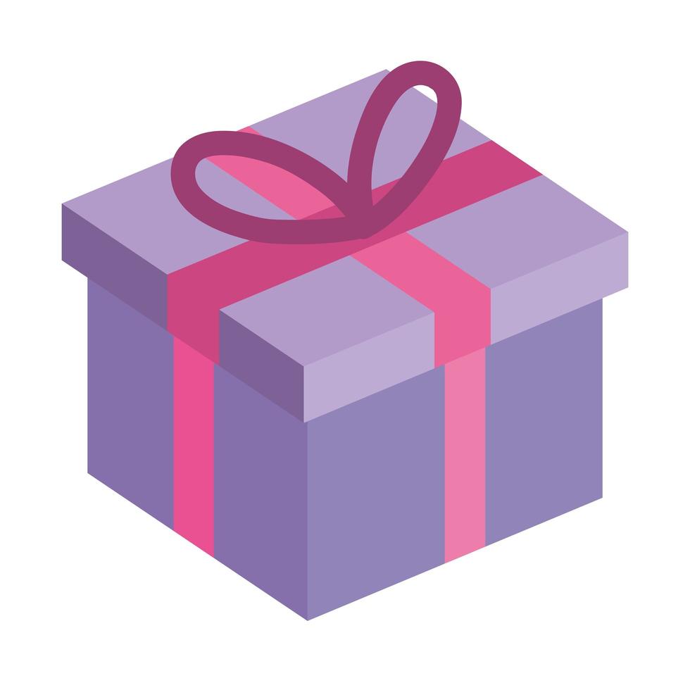 isometric gift box vector