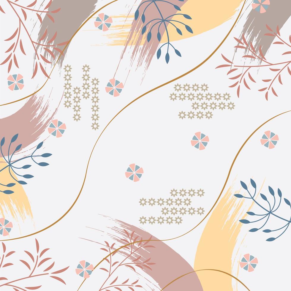 Silk scarf abstract pattern design with floral style. Design useful for hijab, kerchief, bandana, fabric, fashion, shawl, wallpaper, bed cover, etc. vector