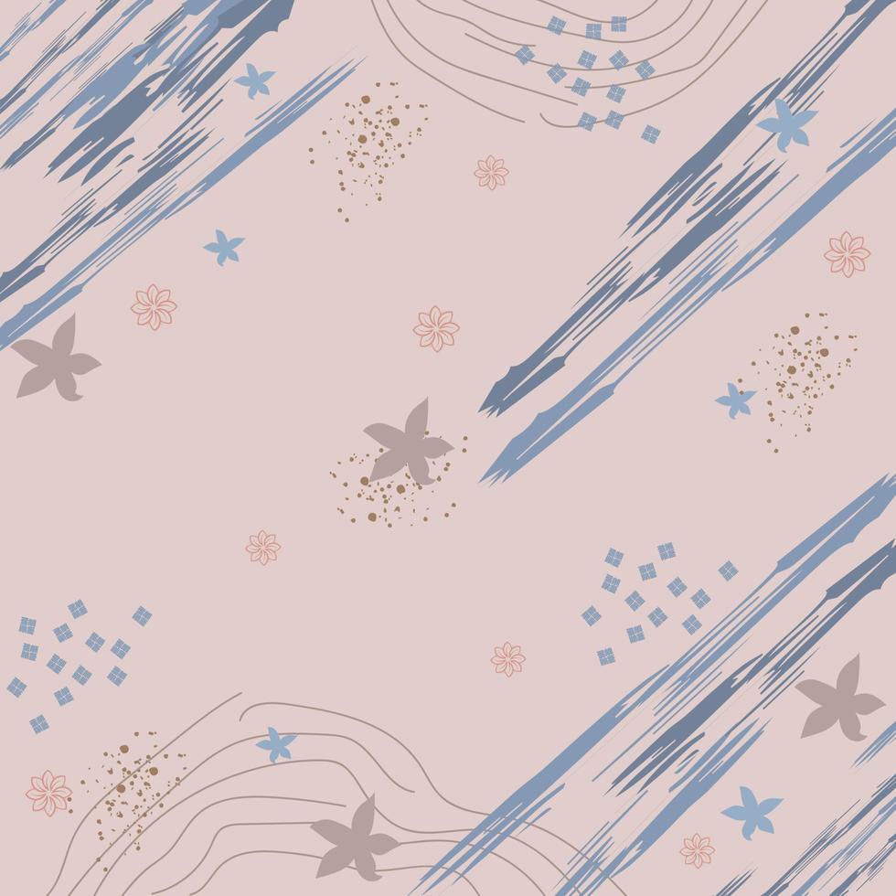 Silk scarf abstract pattern design with floral style. Design useful for hijab, kerchief, bandana, fabric, fashion, shawl, wallpaper, bed cover, etc. vector