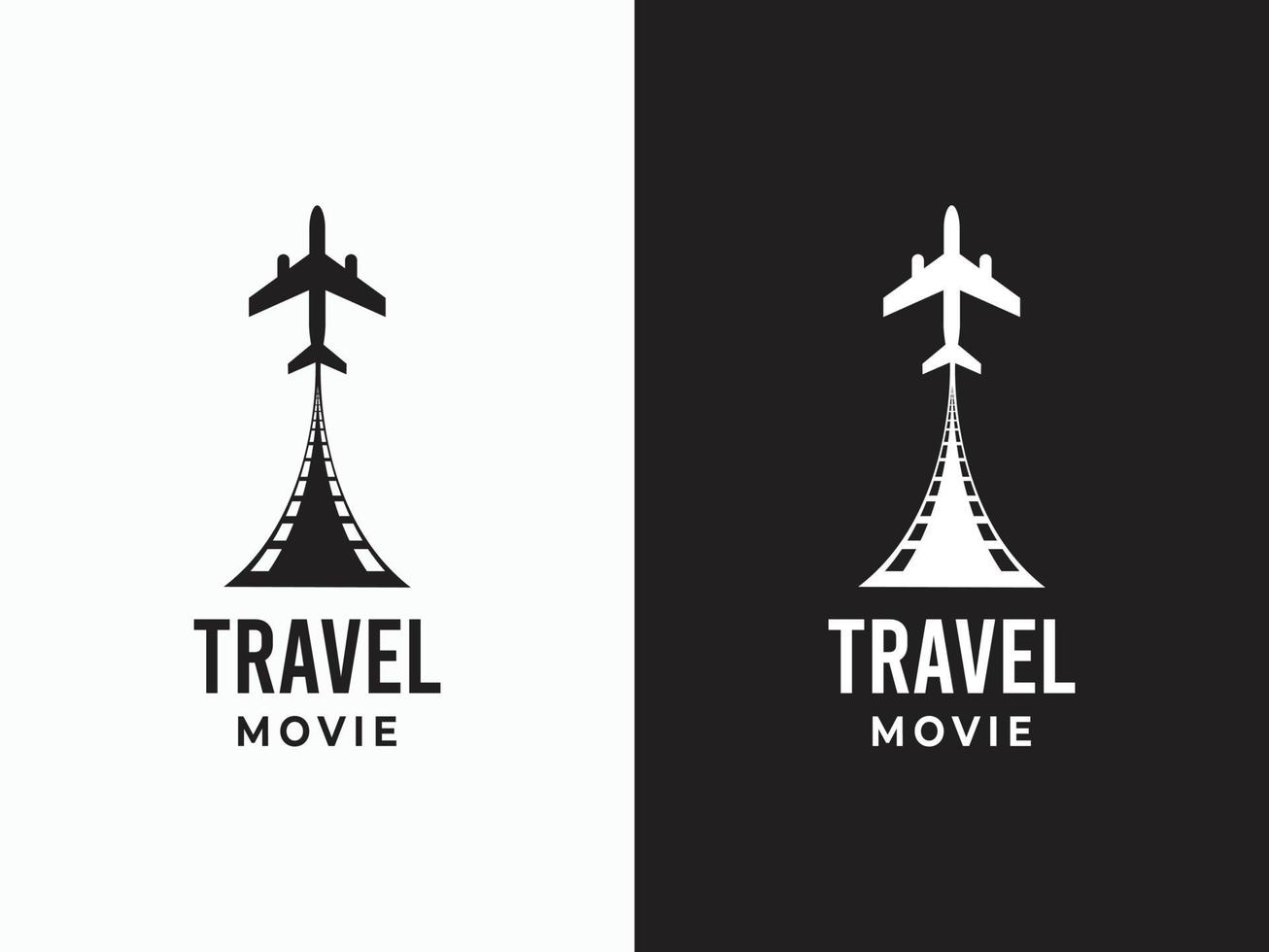 concepto de diseño de logotipo de documental de viajes vector