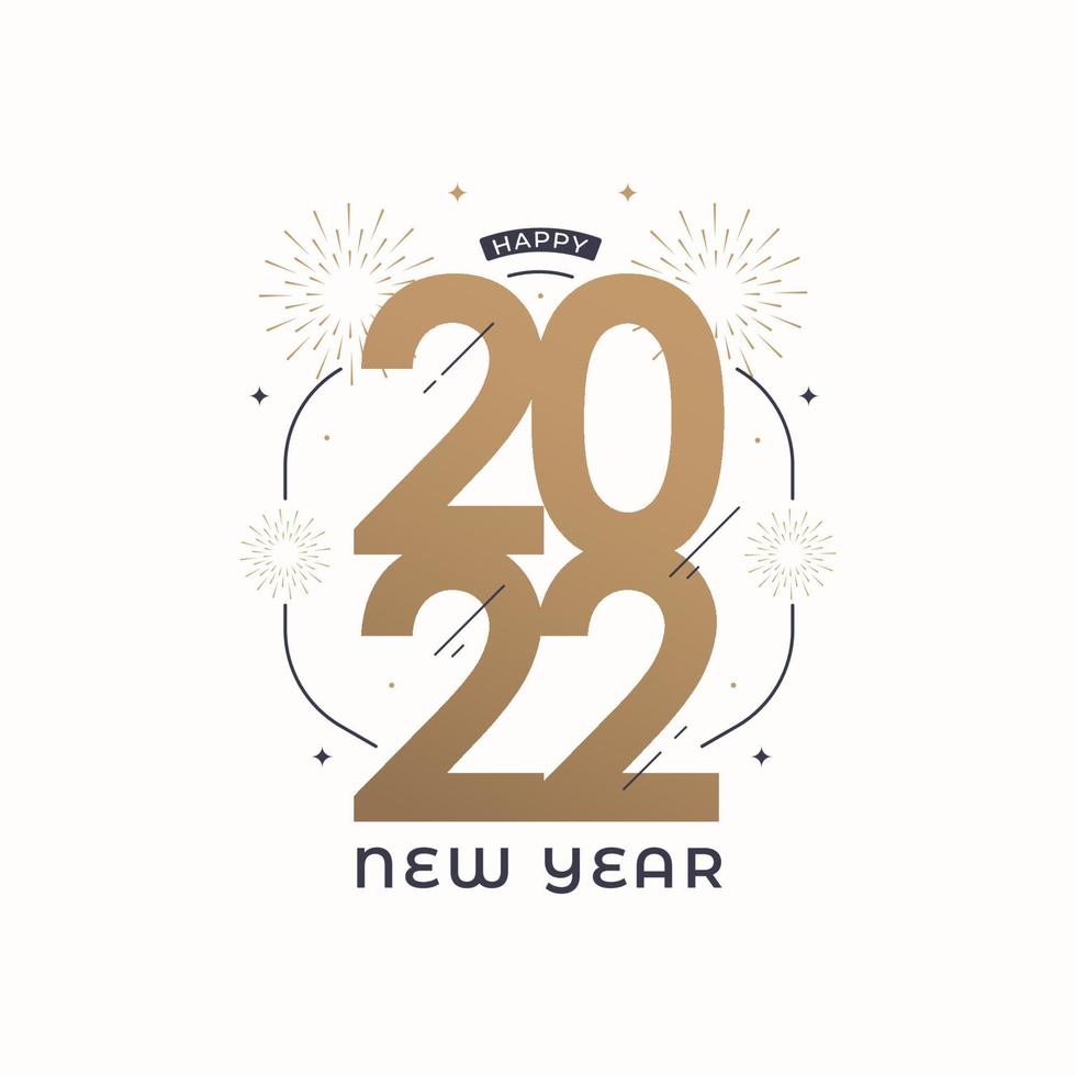 feliz año nuevo 2022 plantilla de banner de celebración vector