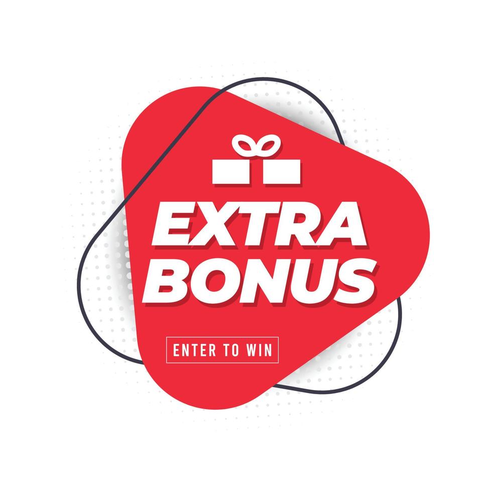 extra bonus banner design template vector