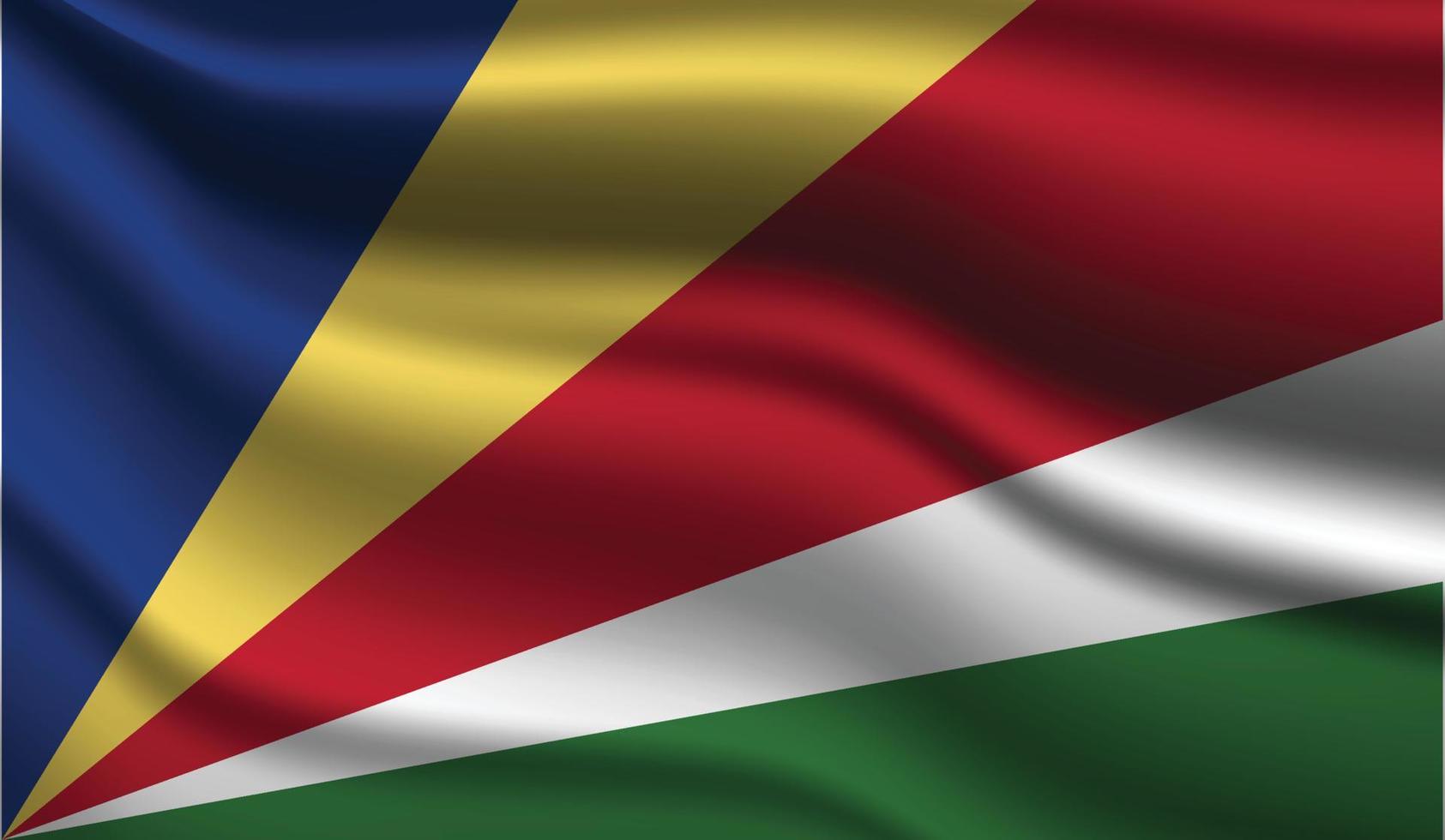 Seychelles Realistic Modern Flag Design vector