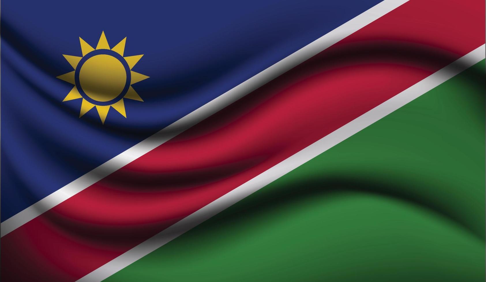 Namibia Realistic waving Flag Design vector