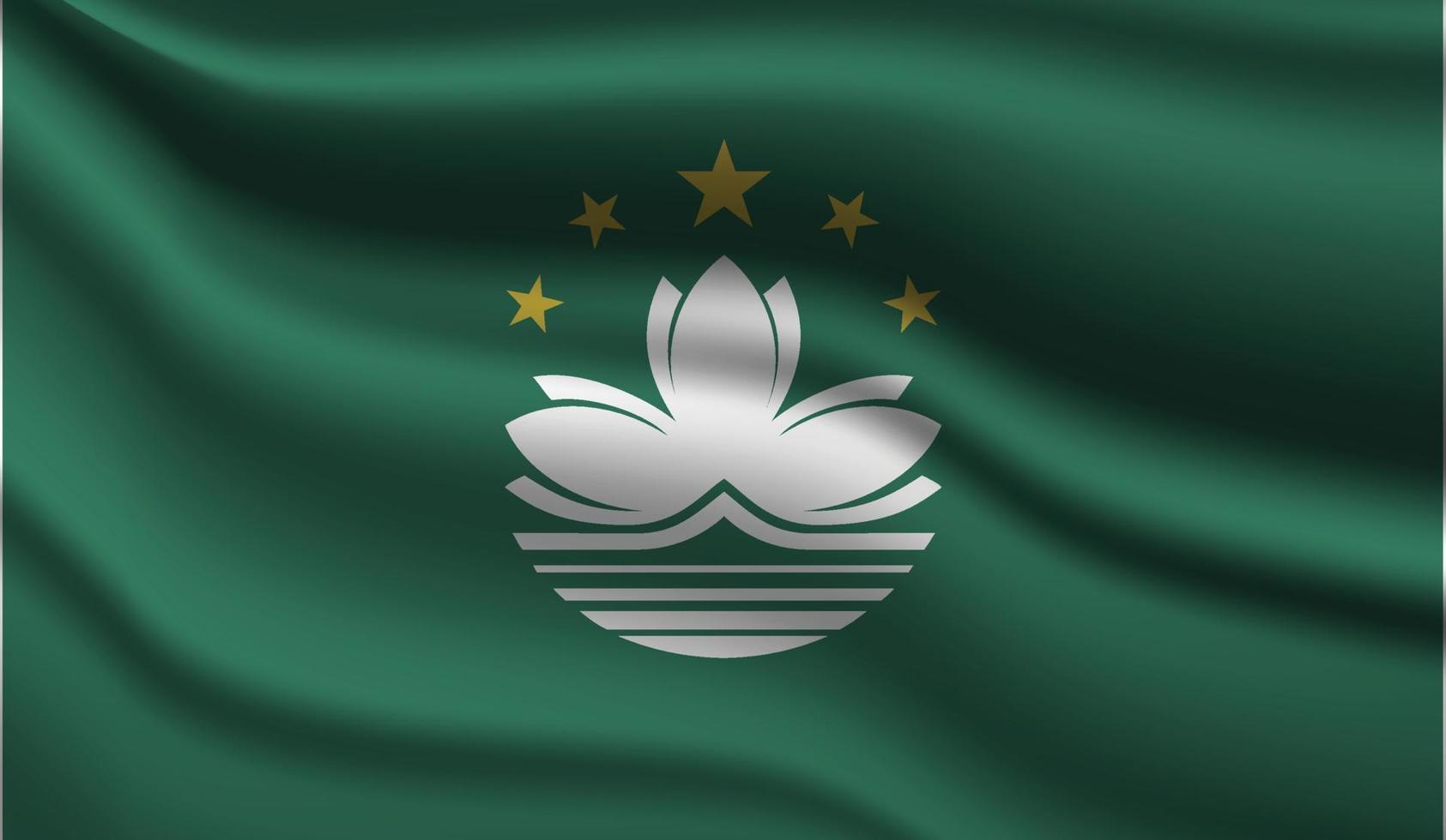 diseño de bandera moderna realista de macao vector